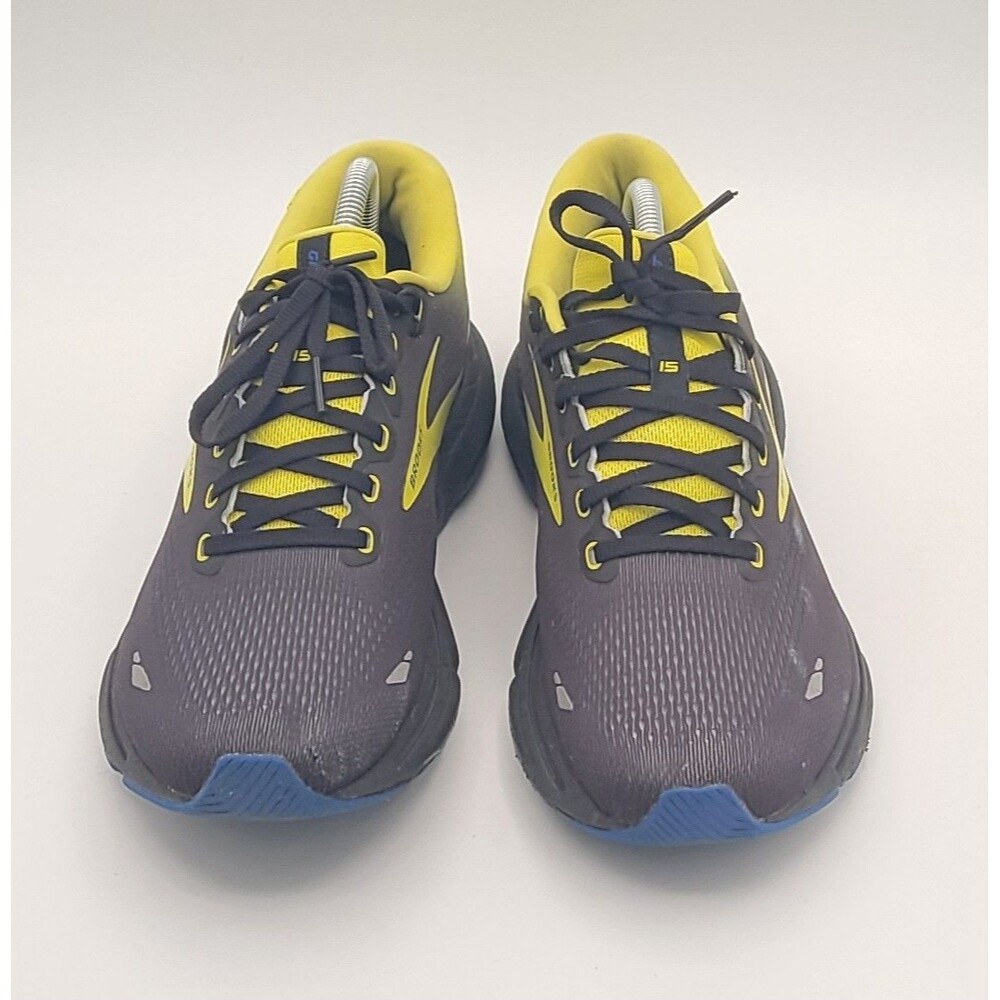 Brooks Ghost 15 Running Shoes Black Yellow Blue Nightlife Walking Mens size 9.5 - Picture 6 of 10
